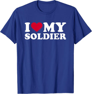 I Love My Soldiers T-Shirt - T-Shirt | Royal