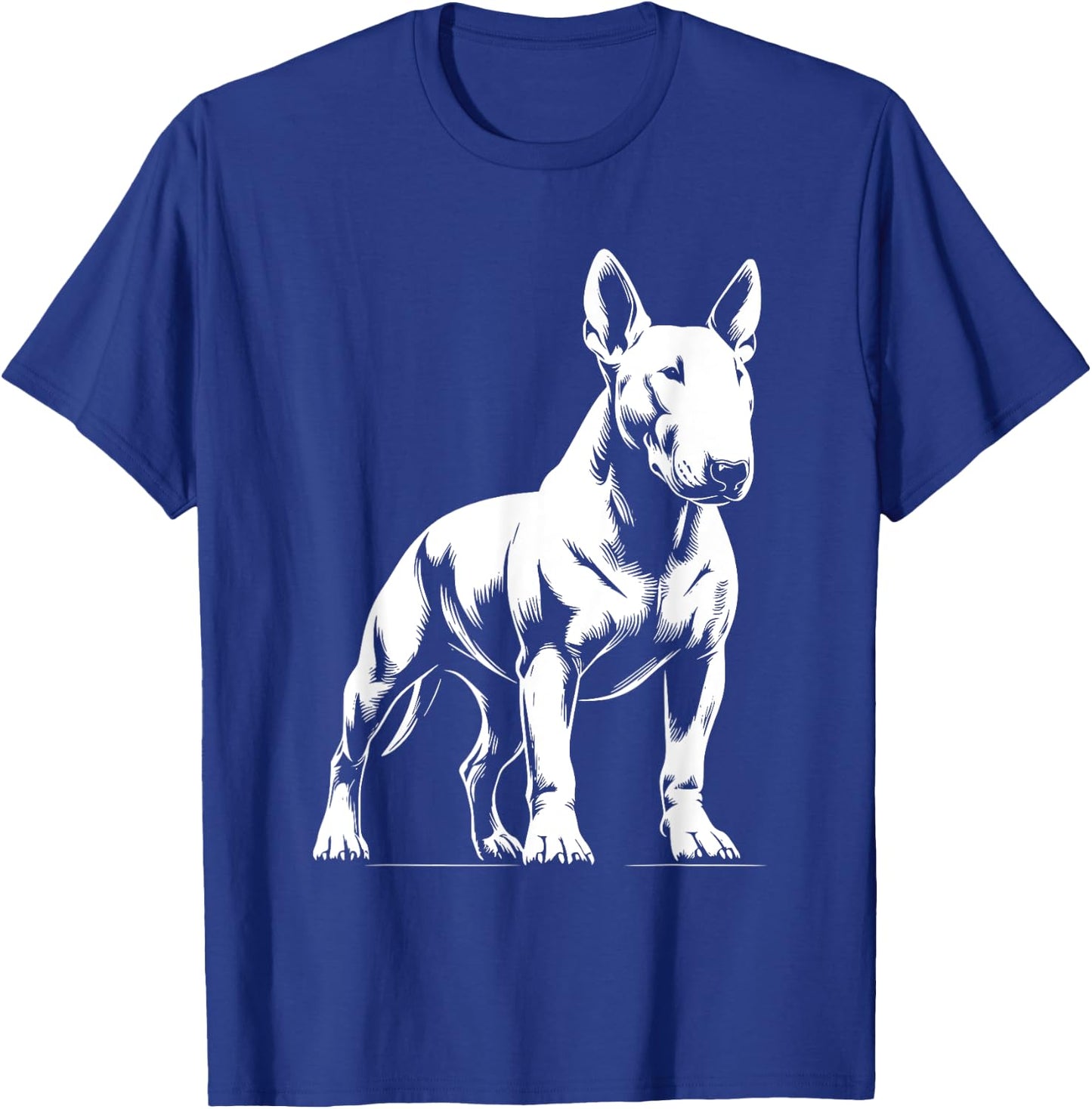 Dog Dad Mom Lover – Monochromatischer Bullterrier T-Shirt - T-Shirt | Royal