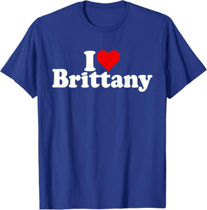I Love Heart Brittany T-Shirt - T-Shirt | Royal