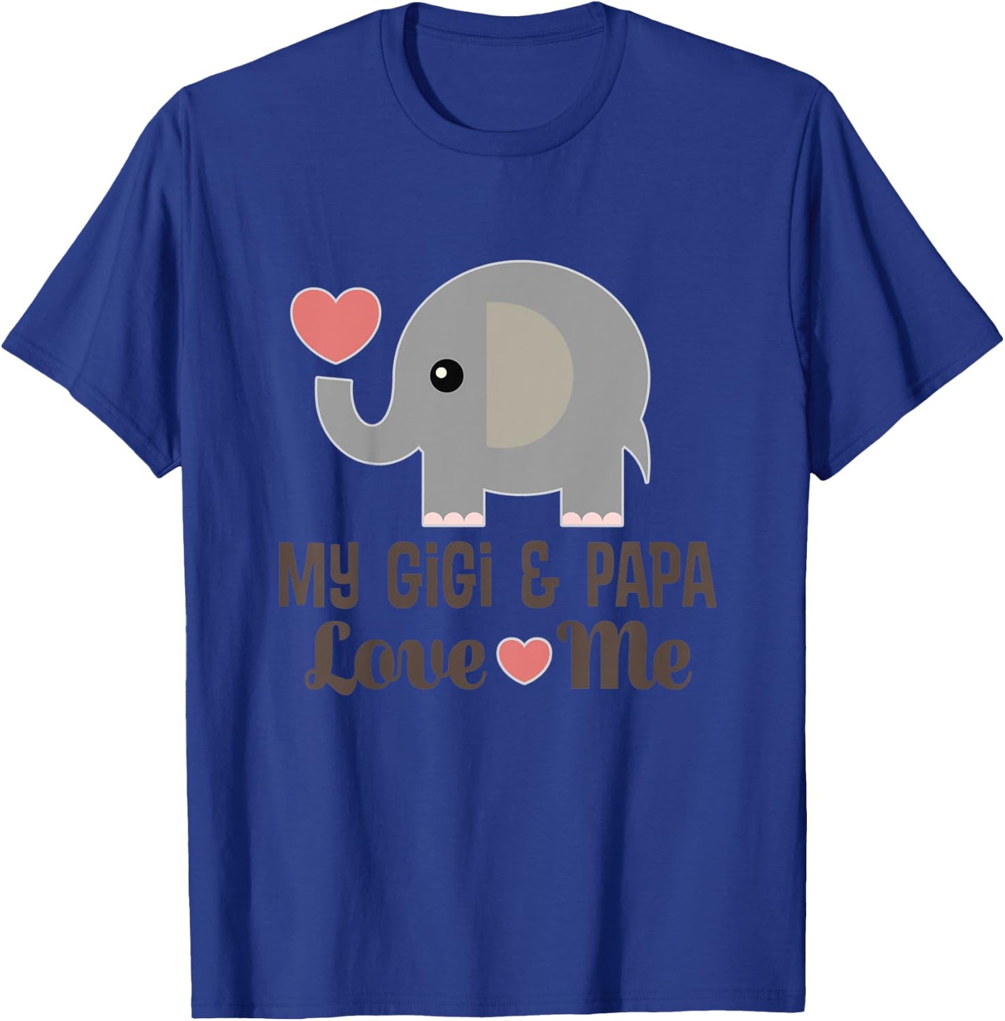Kids My Gigi and Papa Love Me Grandchild T-Shirt - T-Shirt | Royal