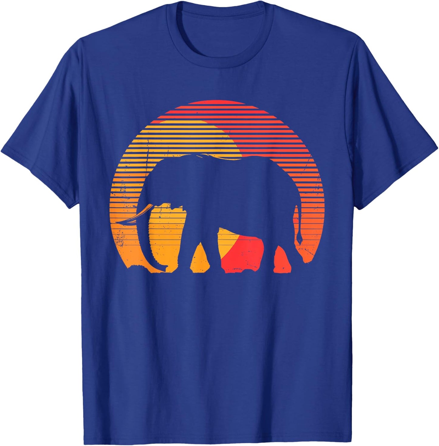 Retro Vintage Elephant 70s 80s Elephant Wild Animals Lover T-Shirt - T-Shirt | Royal