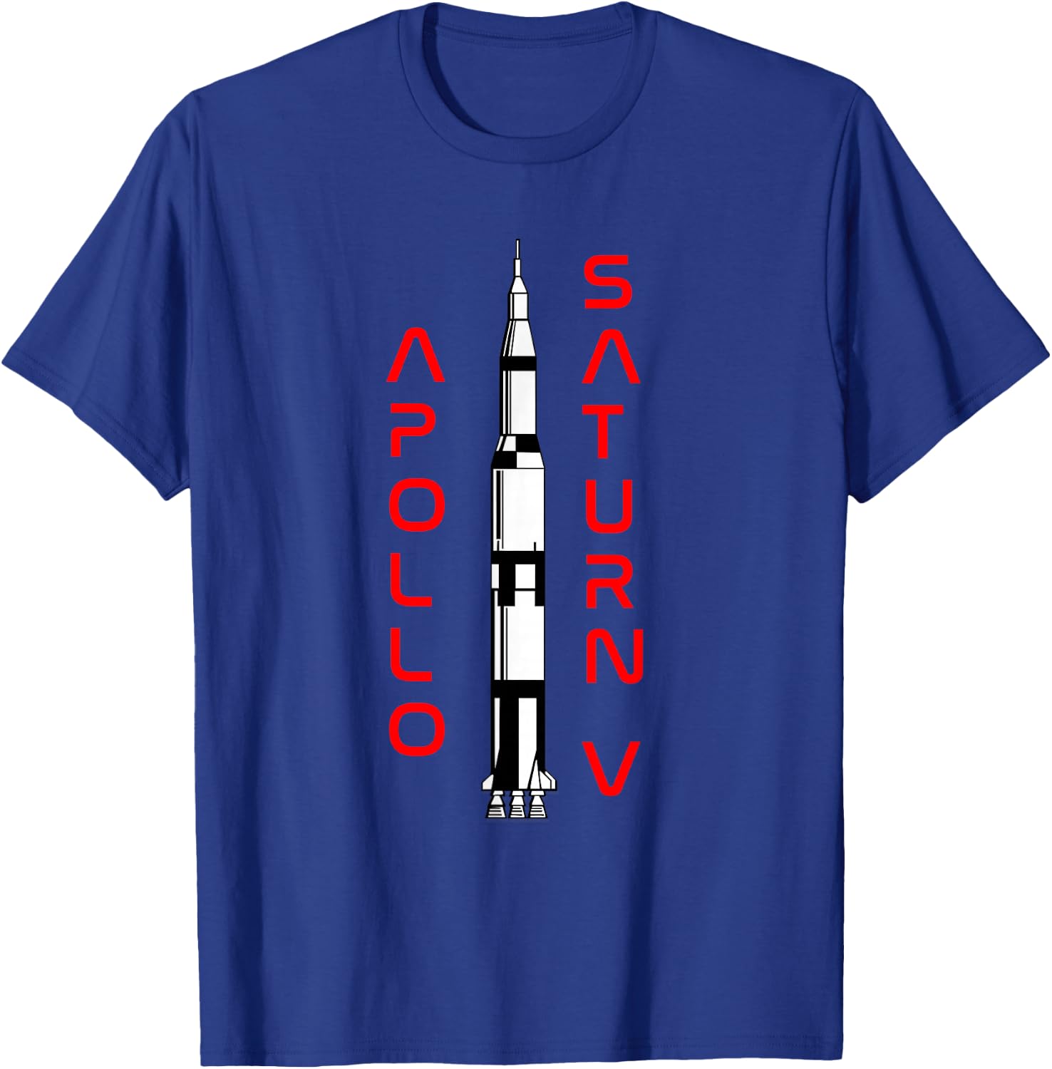 Apollo 11 Saturn V Moon Rocket Space T-Shirt - T-Shirt | Royal