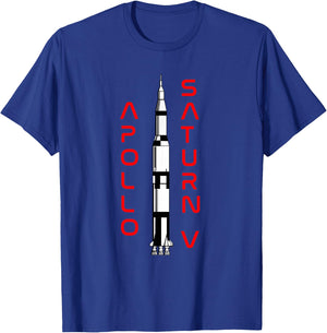 Apollo 11 Saturn V Moon Rocket Space T-Shirt - T-Shirt | Royal