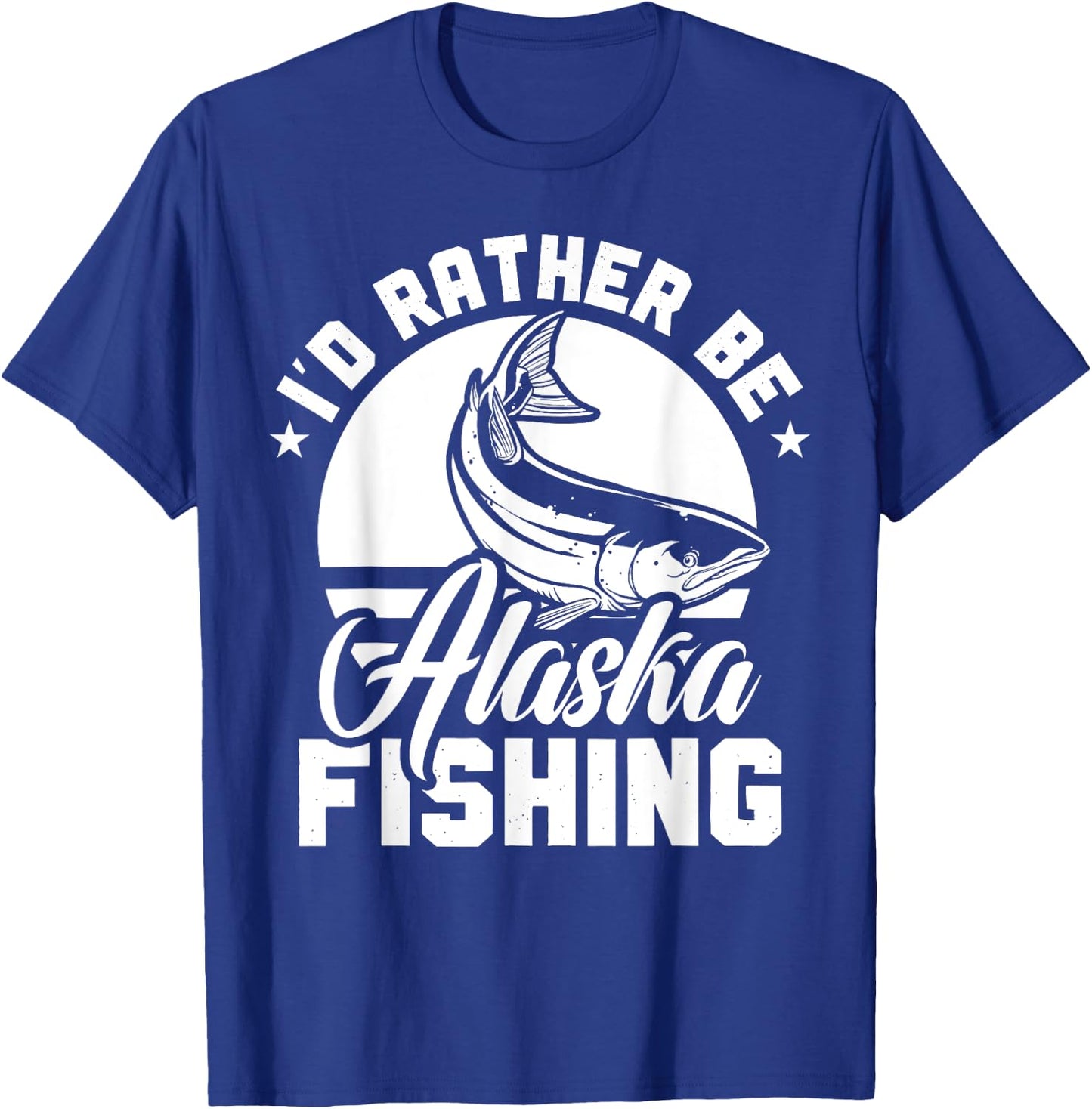 Alaska Fishing Lovers Alaskan Salmon Fish Women Men T-Shirt - T-Shirt | Royal