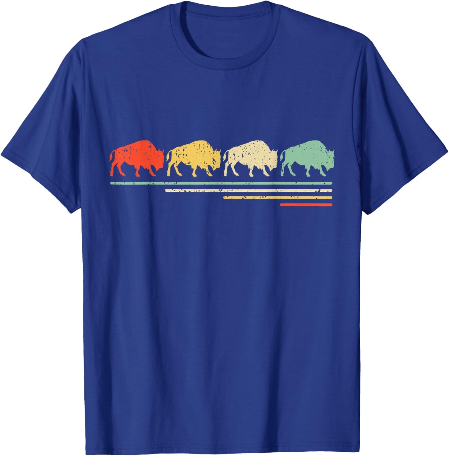 Vintage Bison T-Shirt - T-Shirt | Royal