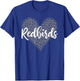 Redbirds Alton Leopard Heart Pattern HS T-Shirt - T-Shirt | Royal