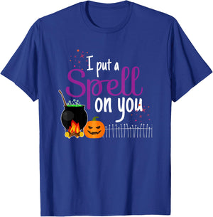 I Put A Spell On You - Funny Halloween Costume T-Shirt - T-Shirt | Royal