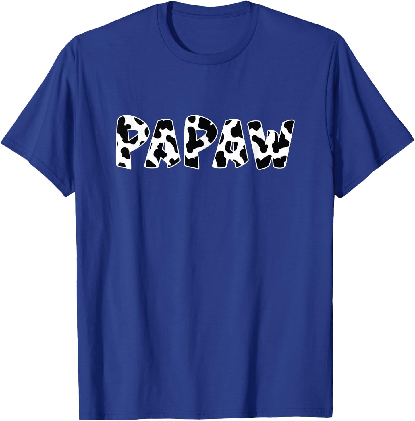 Papaw Cow Print Cow Pattern T-Shirt - T-Shirt | Royal