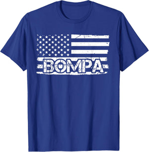 Bompa American Flag Father's Day Grandpa Gift T-Shirt - T-Shirt | Royal