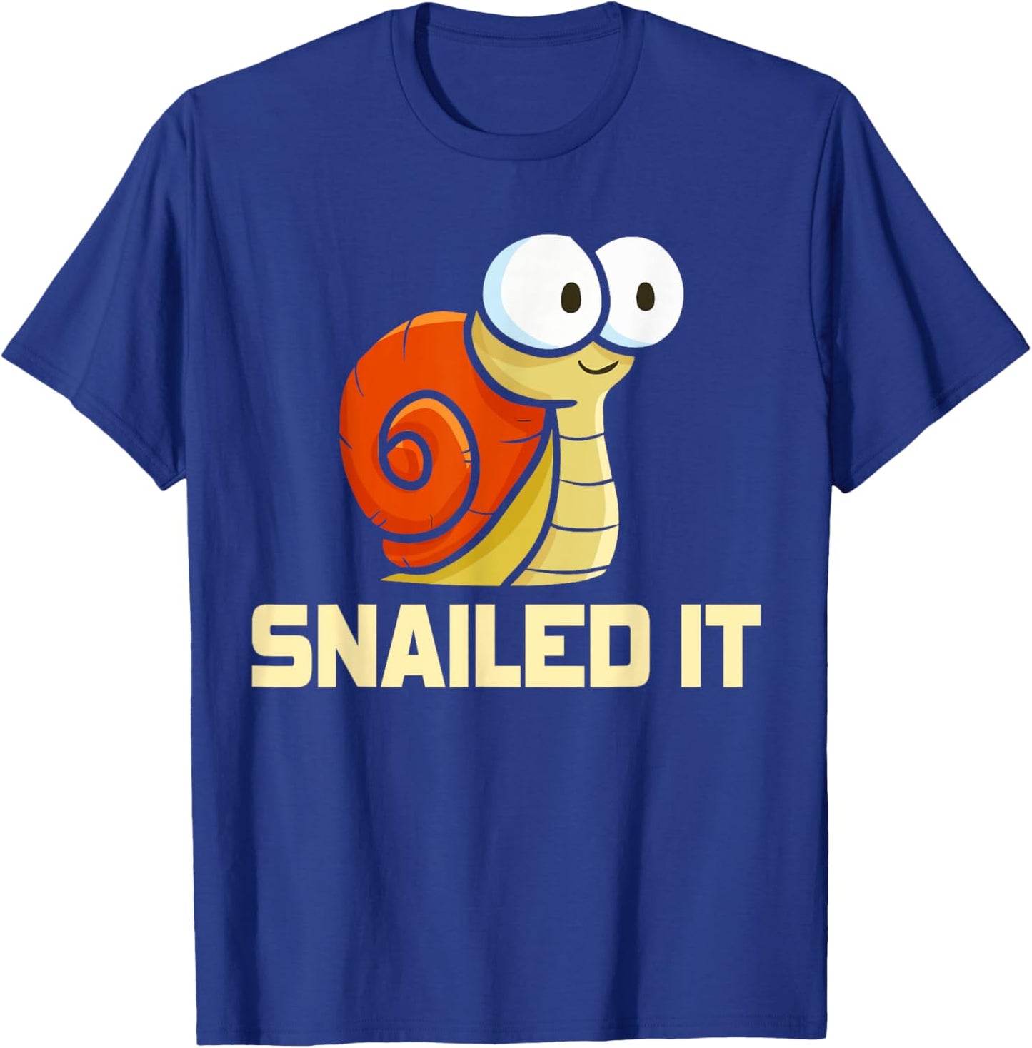 Snailed It Men Women Snails Humor Animal Funny Snail T-Shirt - T-Shirt | Royal