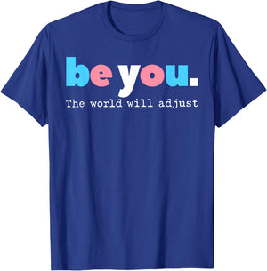 Be You Transgender Pride LGBTQ Trans Flag Men Women T-Shirt - T-Shirt | Royal