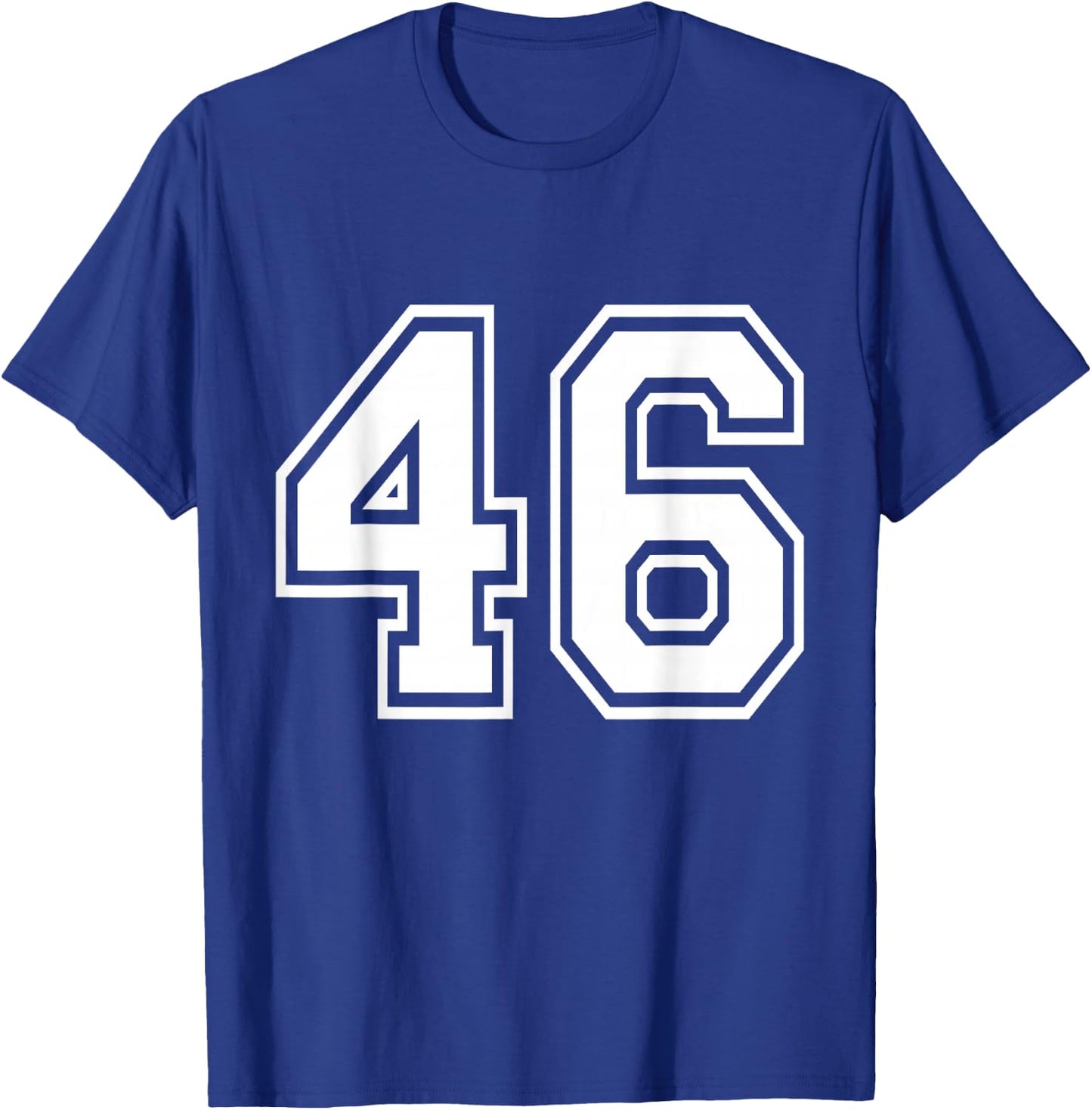 Number 46 Varsity Sports Team Jersey 46th Birthday 46 Years T-Shirt - T-Shirt | Royal