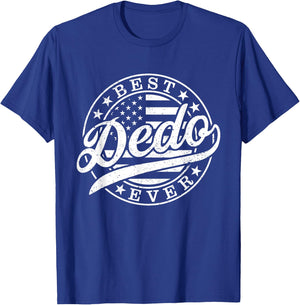 Best Dedo Ever American US Flag Funny Father's Day T-Shirt - T-Shirt | Royal