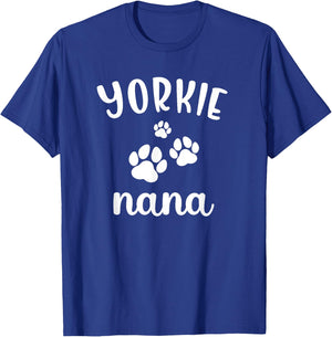 Yorkie Nana Cute Dog Yorkshire Terrier Women Kids T-Shirt - T-Shirt | Royal