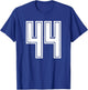 Trikot #44 Weiß Sport Team Trikot Nummer 44 T-Shirt - T-Shirt | Royal