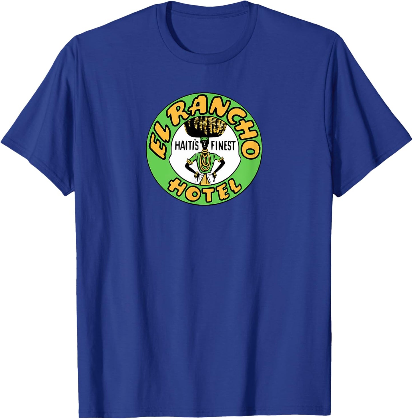 El Rancho Hotel Haiti's Finest Vintage Travel Sticker T-Shirt - T-Shirt | Royal