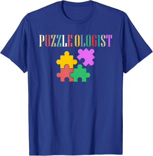 Puzzle King Puzzle Queen Jigsaw Puzzle Master Puzzleologist T-Shirt - T-Shirt | Royal