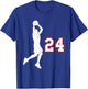 Basketball player gift number 24 for basketball fans T-Shirt - T-Shirt | Royal
