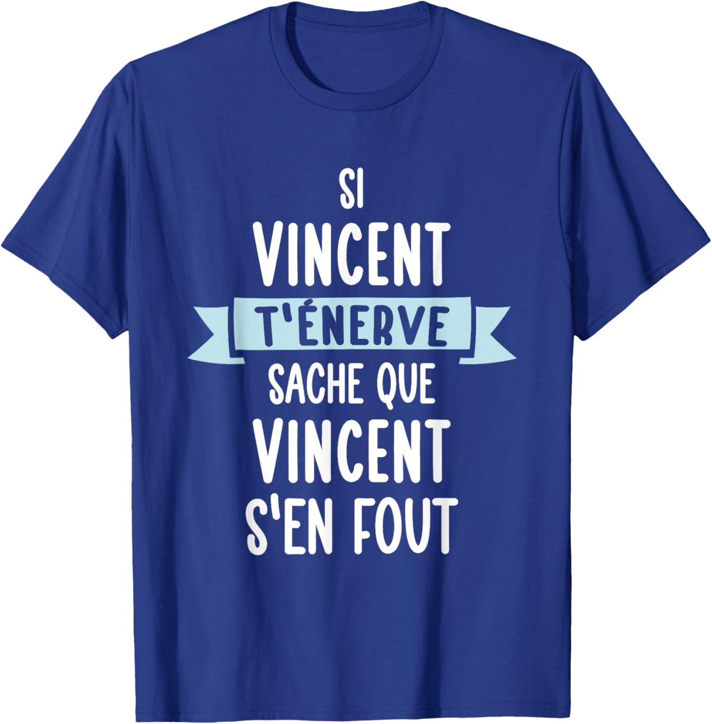 Gift Man Humour Name Personalized Vincent , Black, S T-Shirt - T-Shirt | Royal