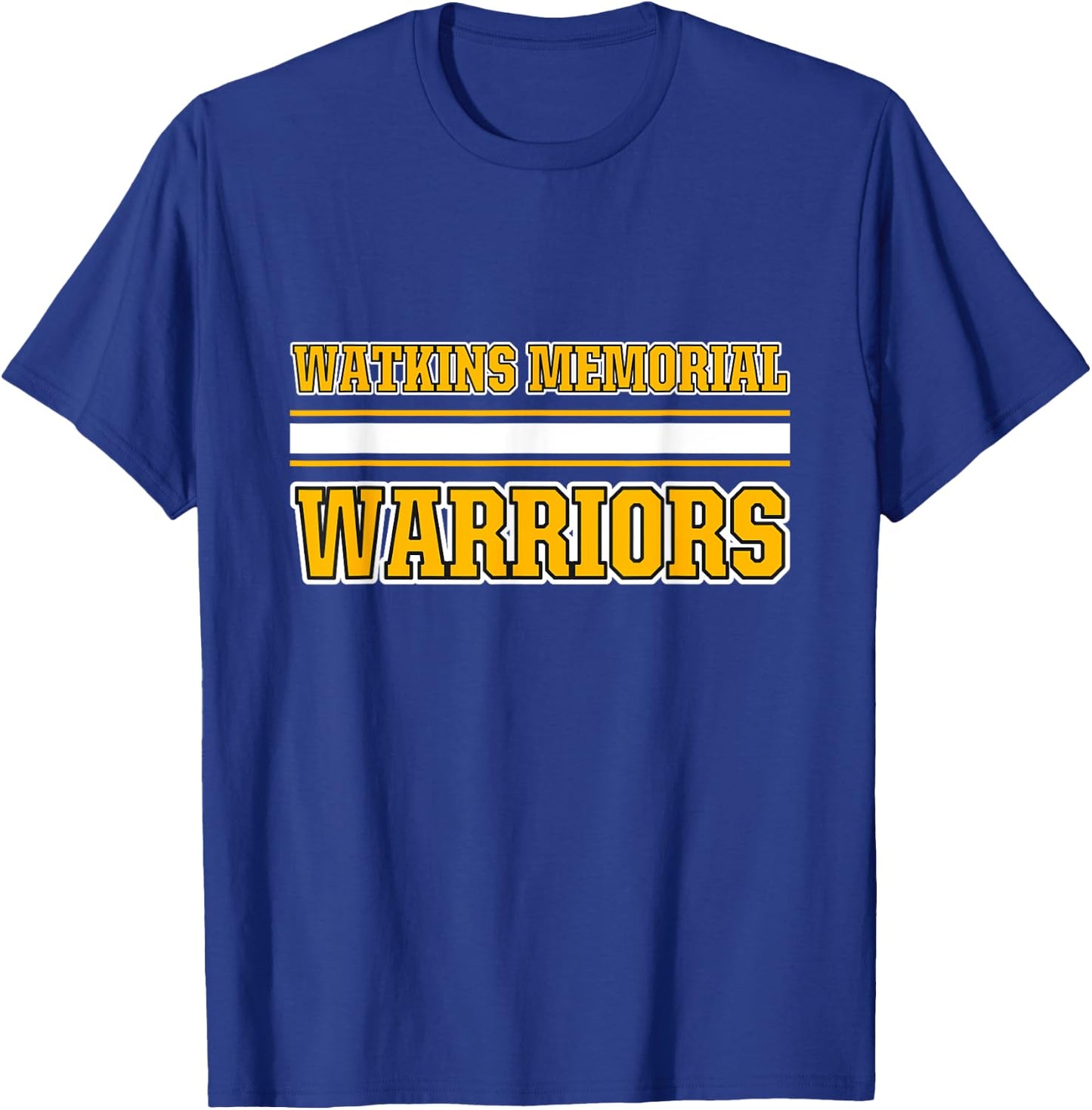 Watkins Memorial Warriors Horizontal Stripes T-Shirt - T-Shirt | Royal