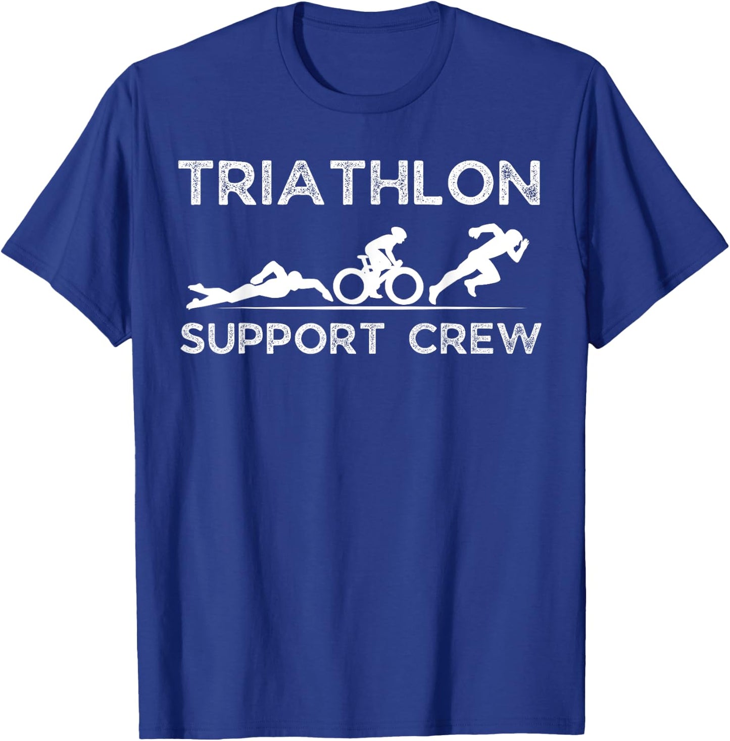 Triathlon Support Crew Men Women Kids Family Friend T-Shirt - T-Shirt | Royal