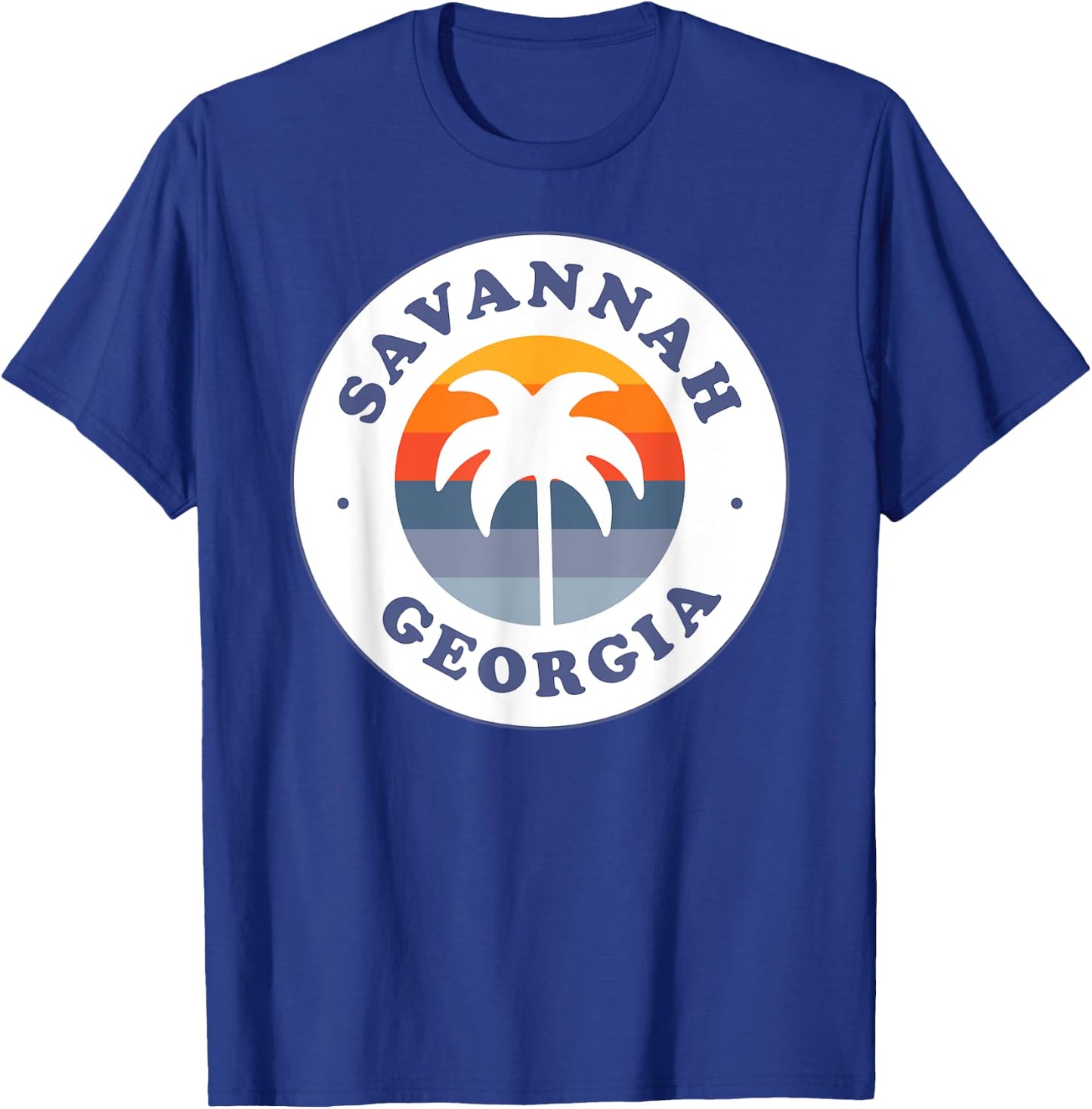 Savannah Georgia GA Palm Tree Beach Vacation Souvenirs Men Women Girls Kids T-Shirt - T-Shirt | Royal