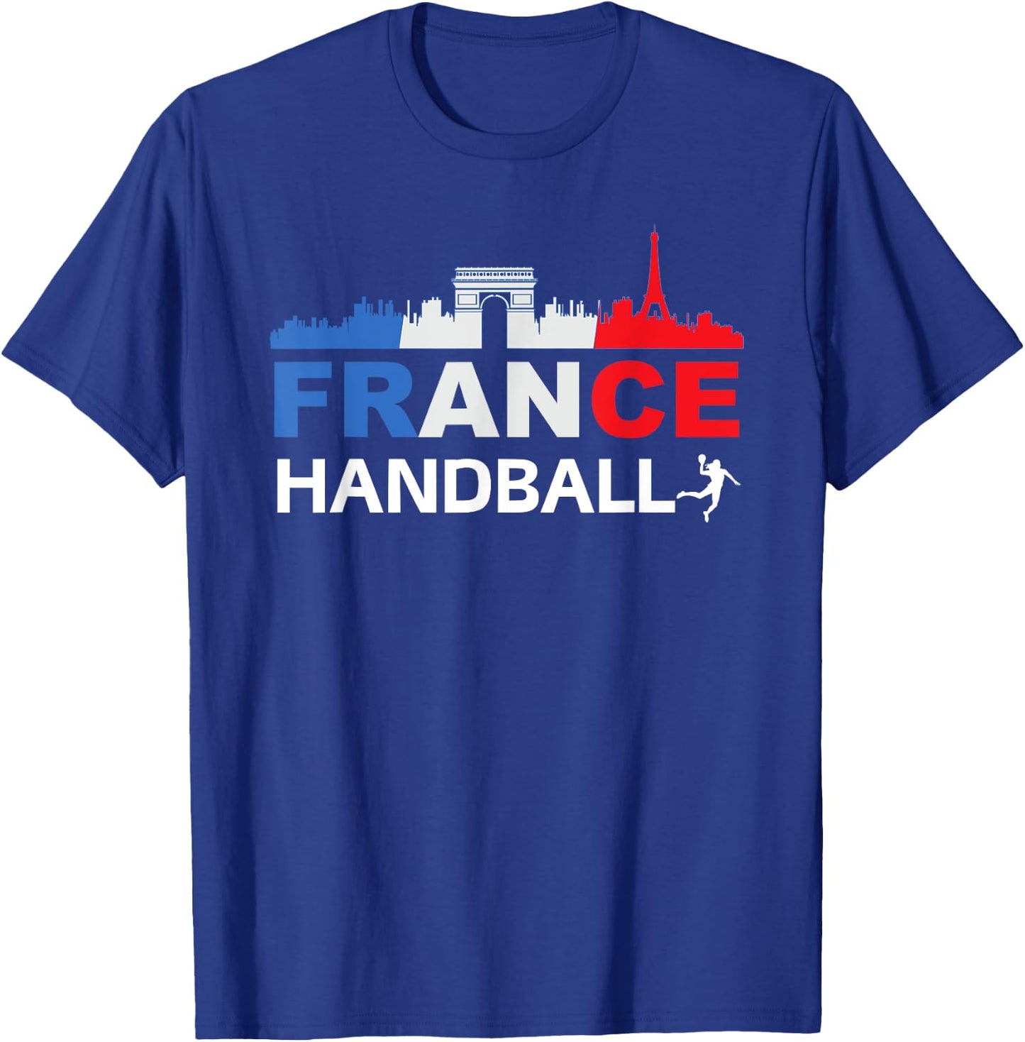 France Flag Handball Gift Jersey Handball , Black, S T-Shirt - T-Shirt | Royal