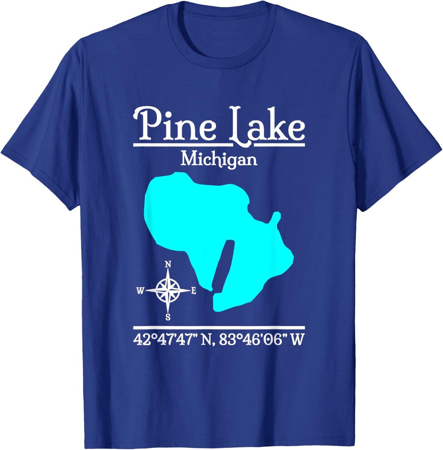Pine Lake - Michigan T-Shirt - T-Shirt | Royal