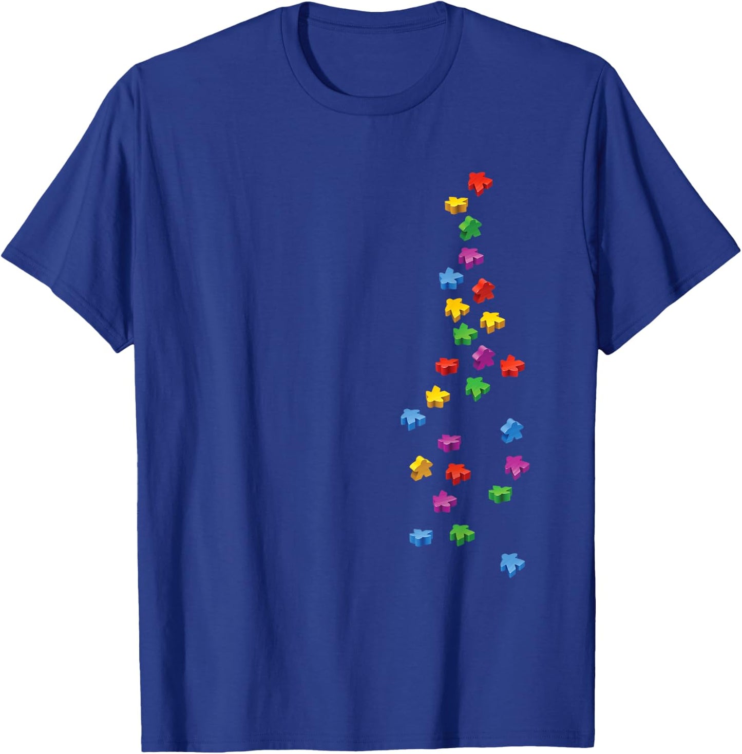 Falling Meeples - Brettspiele T-Shirt - T-Shirt | Royal