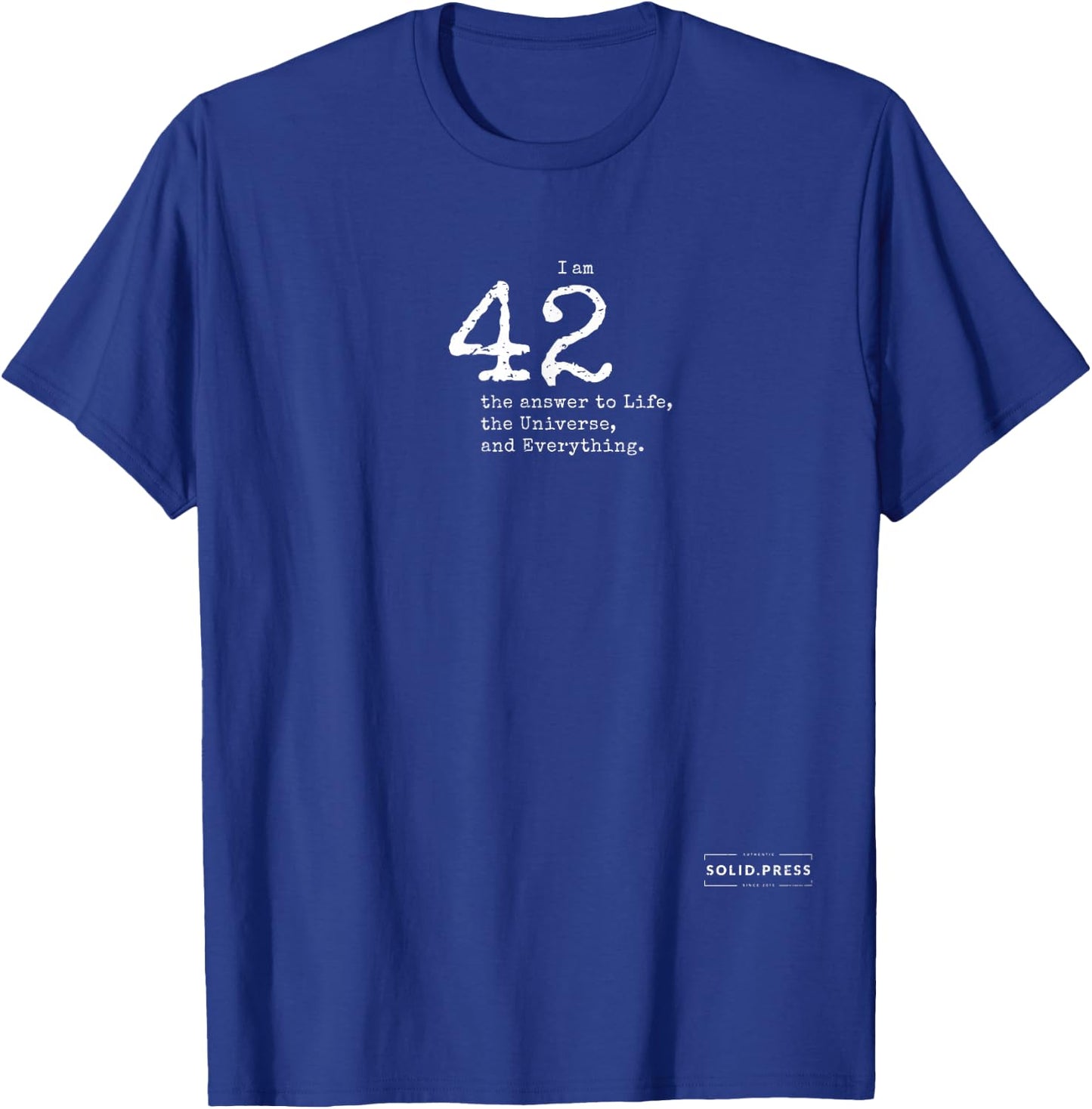 I am 42 - Vintage Distressed T-Shirt - T-Shirt | Royal