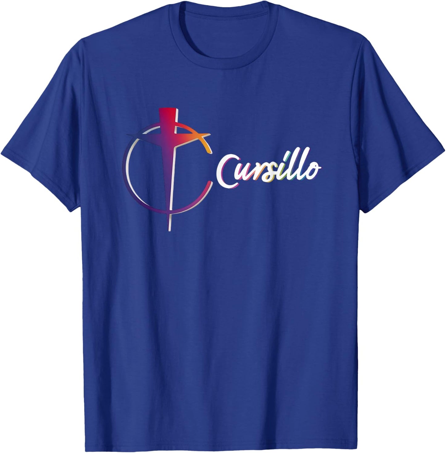 DeColores Cursillo Rainbow Rooster Catholic T-Shirt - T-Shirt | Royal