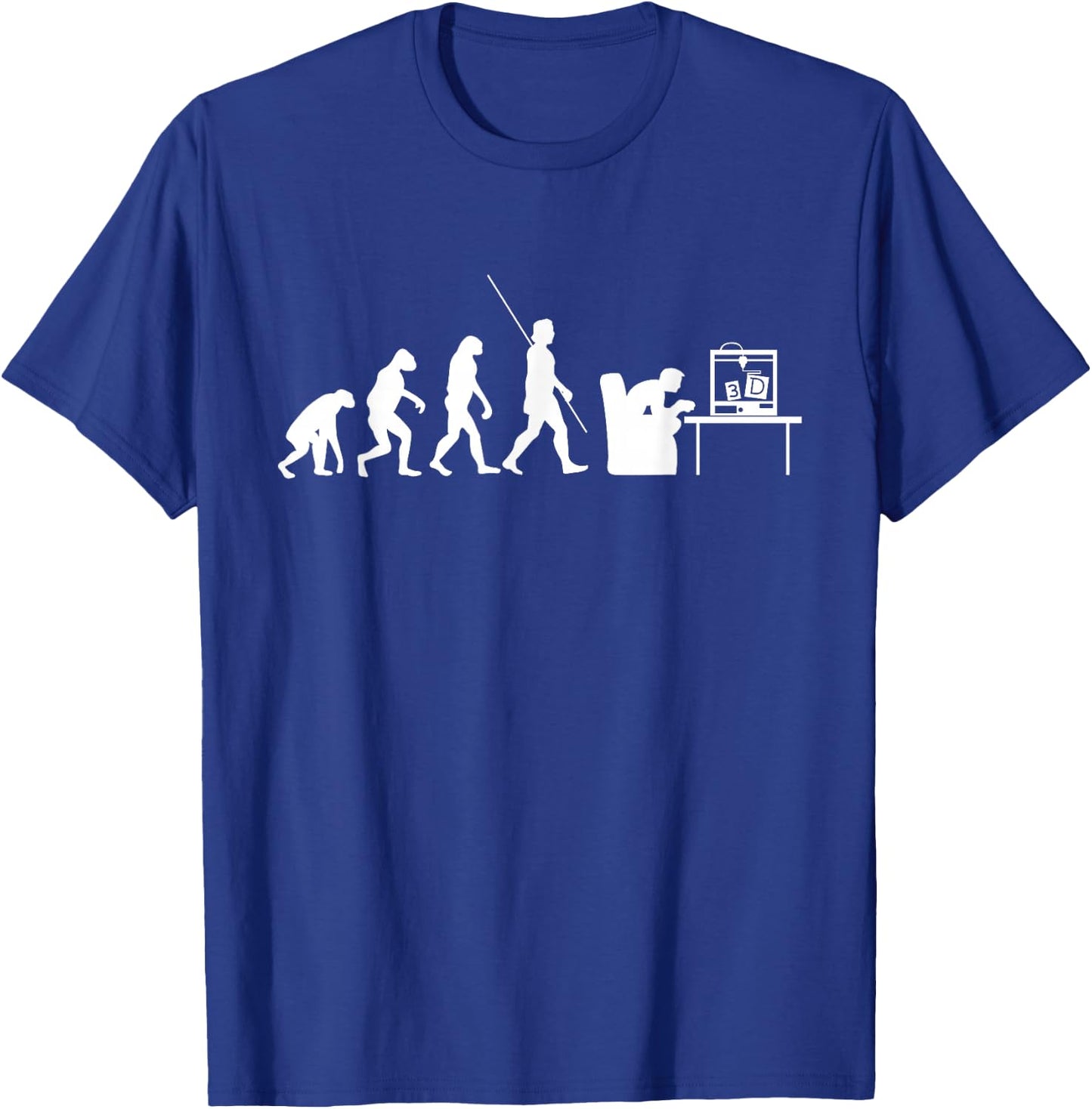 3D print evolution design with 3D printer T-Shirt - T-Shirt | Royal
