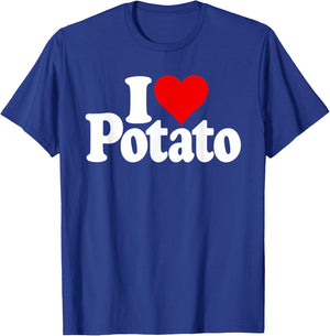 I Love Heart Potato Potatoes T-Shirt - T-Shirt | Royal