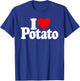 I Love Heart Potato Potatoes T-Shirt - T-Shirt | Royal