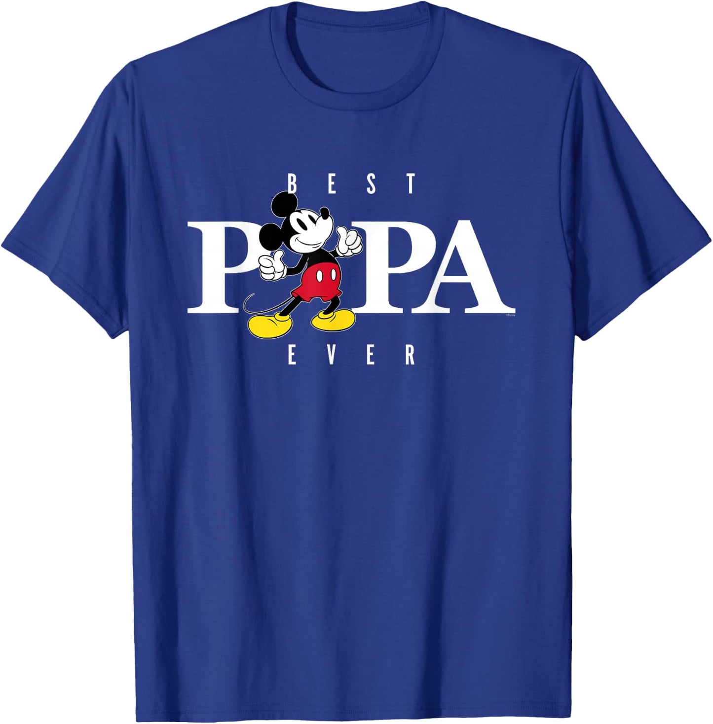 Disney Mickey Mouse Thumbs Up Best Papa Ever Father’s Day T-Shirt - T-Shirt | Royal