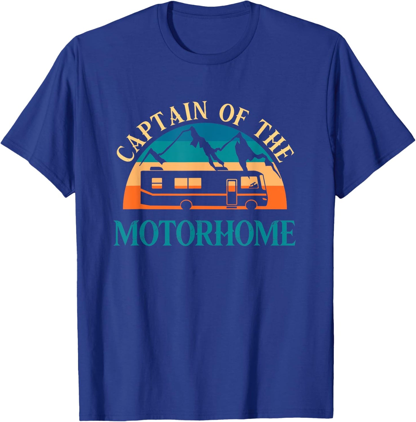 Retro RV Camping Captain Of The Motorhome Camper T-Shirt - T-Shirt | Royal