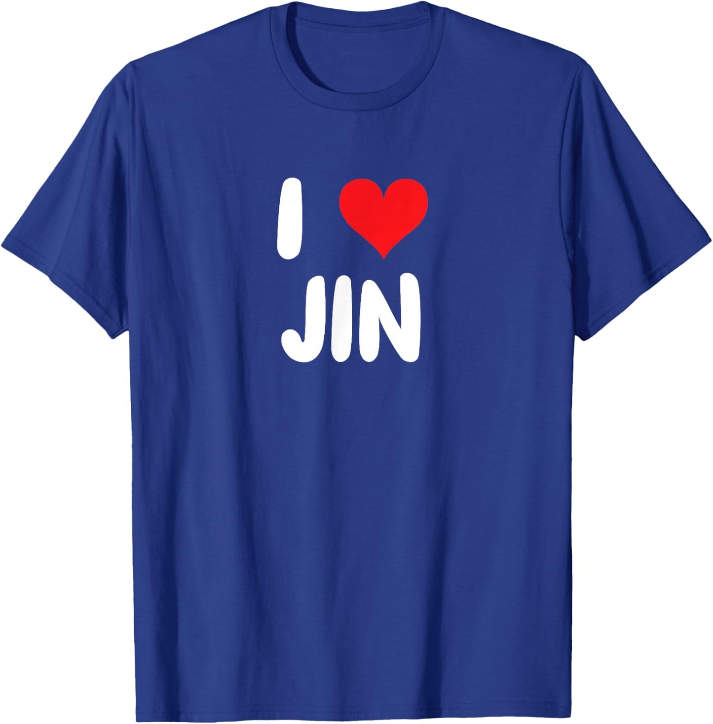 I Love Jin - Heart T-Shirt - T-Shirt | Royal
