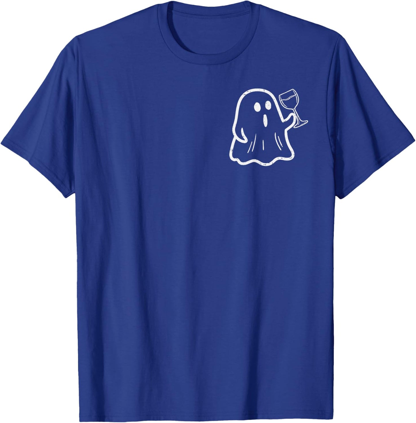 Ghost Wine Pocket Cute Hallowine Halloween Costume Women T-Shirt - T-Shirt | Royal