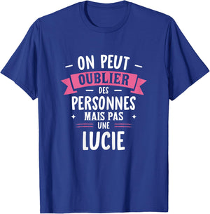 Woman Humour Girlfriend Personalized Gift BFF First Name Lucie , Black, Female X-Small T-Shirt - T-Shirt | Royal