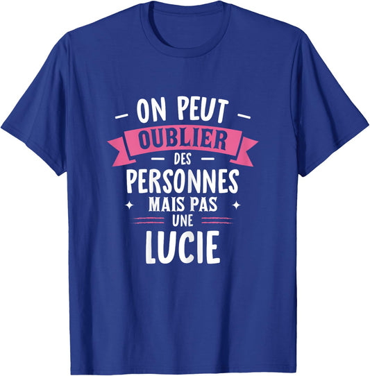 Woman Humour Girlfriend Personalized Gift BFF First Name Lucie , Black, Female X-Small T-Shirt - T-Shirt | Royal
