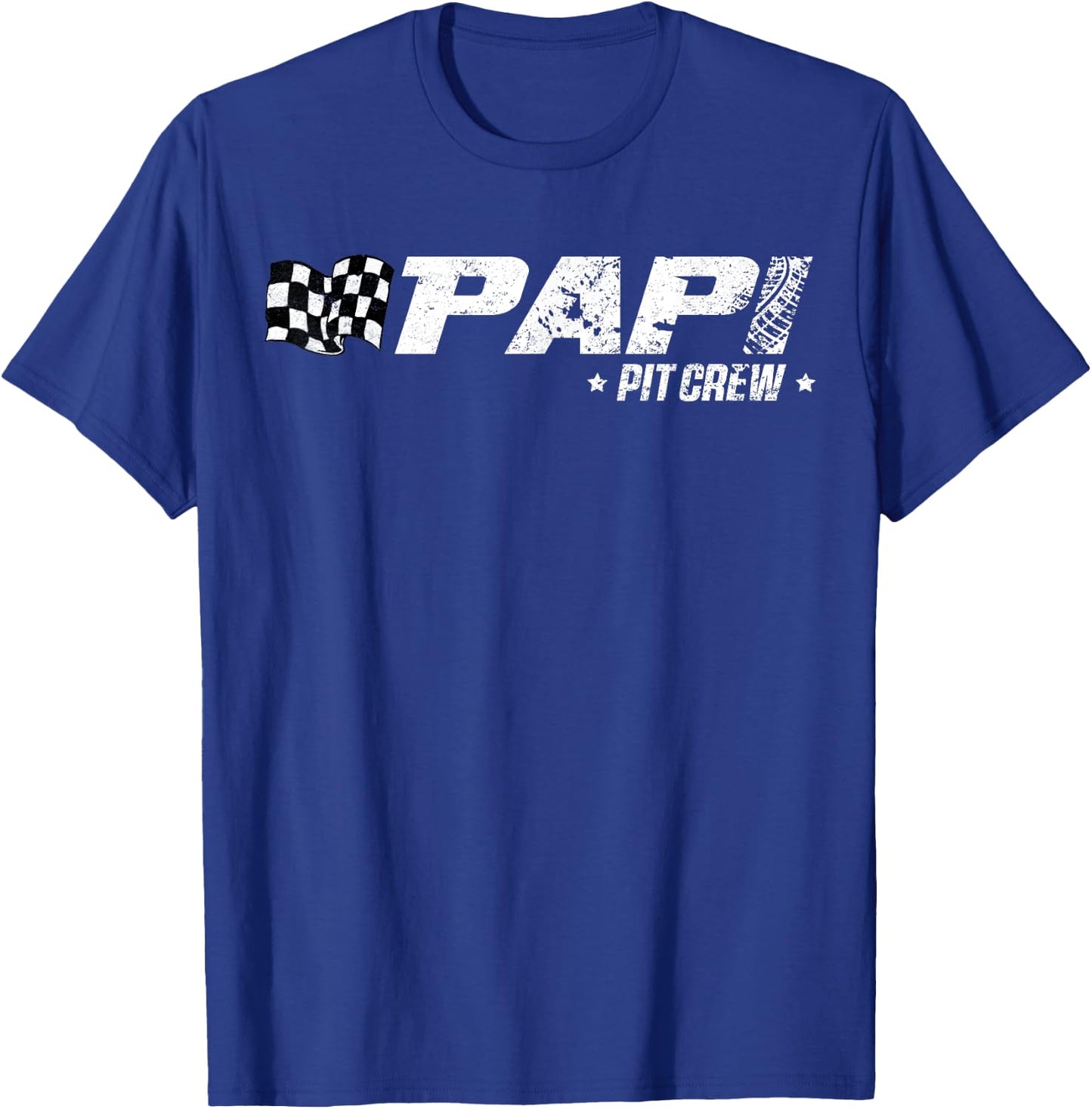 Papi Pit Crew Race Car Birthday Family Racing T-Shirt - T-Shirt | Royal