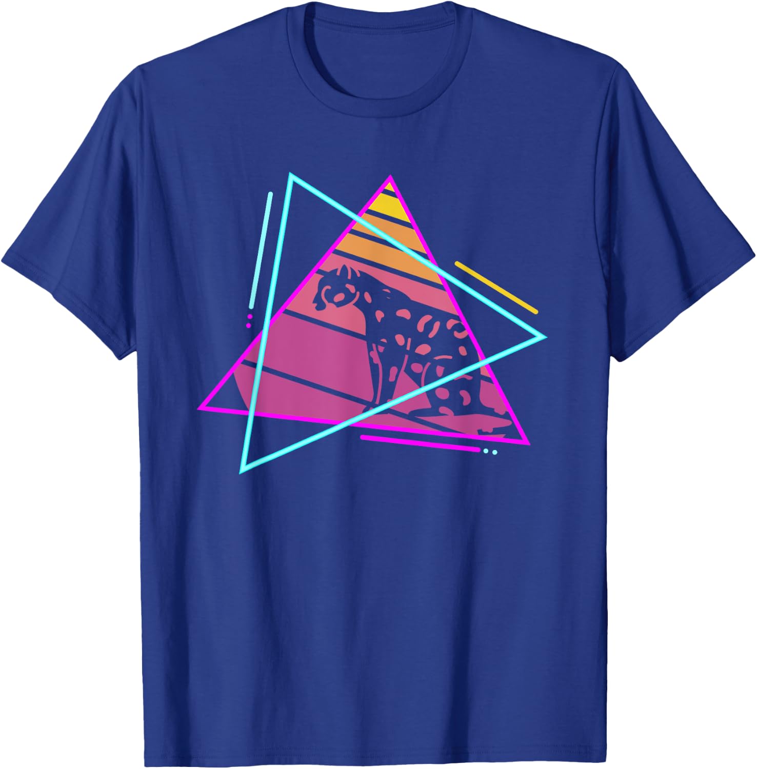 Retro Cheetah Cheetahs T-Shirt - T-Shirt | Royal