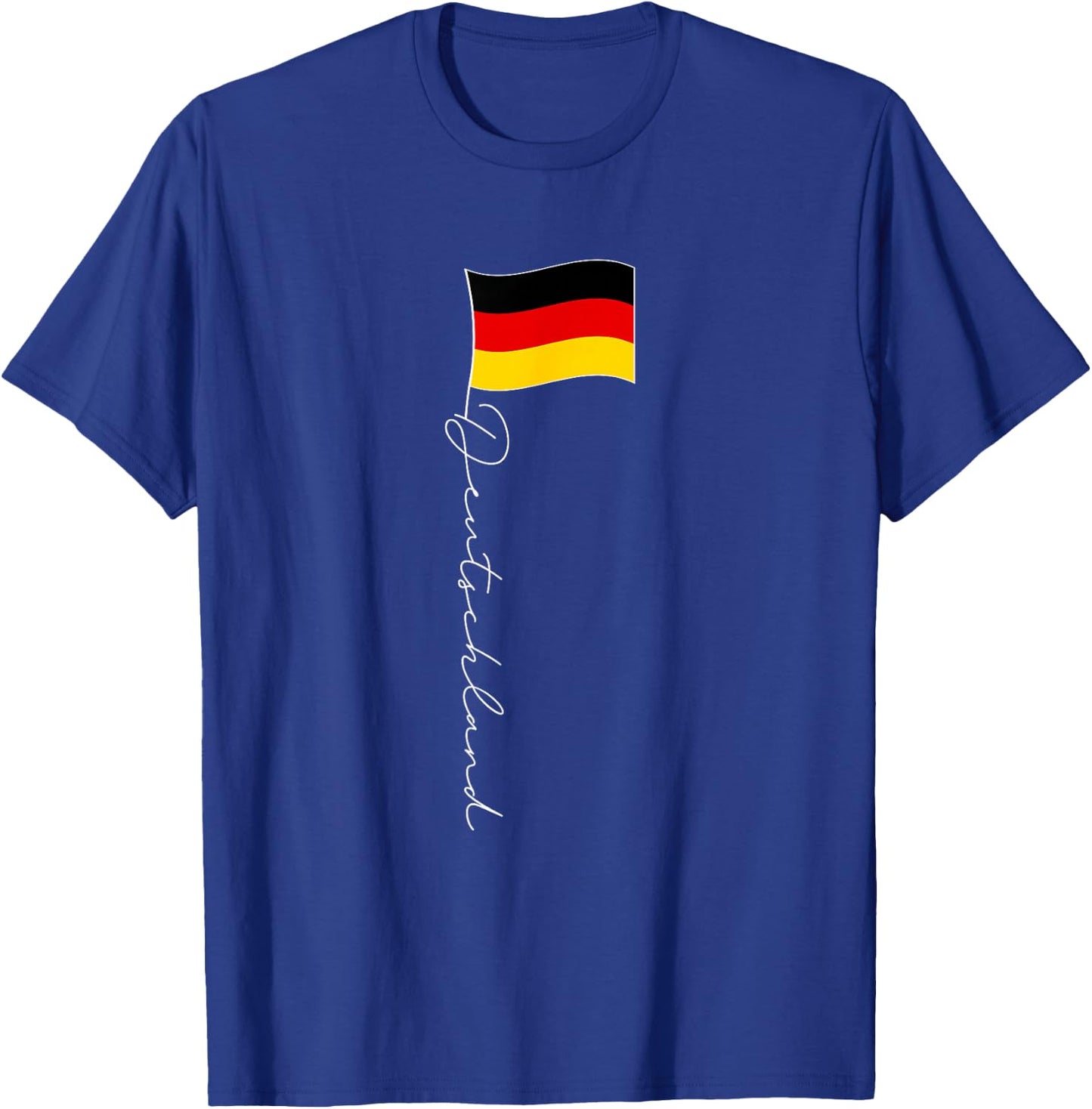 Family Heritage Gifts Germany Signature Flag Pole - German Flag White Text T-Shirt - T-Shirt | Royal