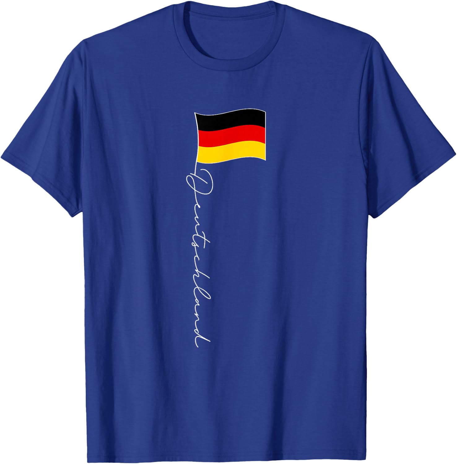Family Heritage Gifts Germany Signature Flag Pole - German Flag White Text T-Shirt - T-Shirt | Royal