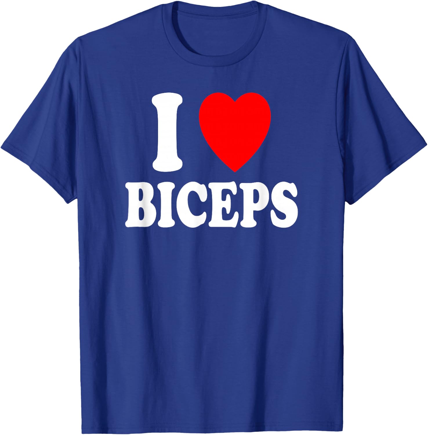 I Heart (Love) Biceps Gym Muscles Lifting Flexible Arms , Black, S T-Shirt - T-Shirt | Royal
