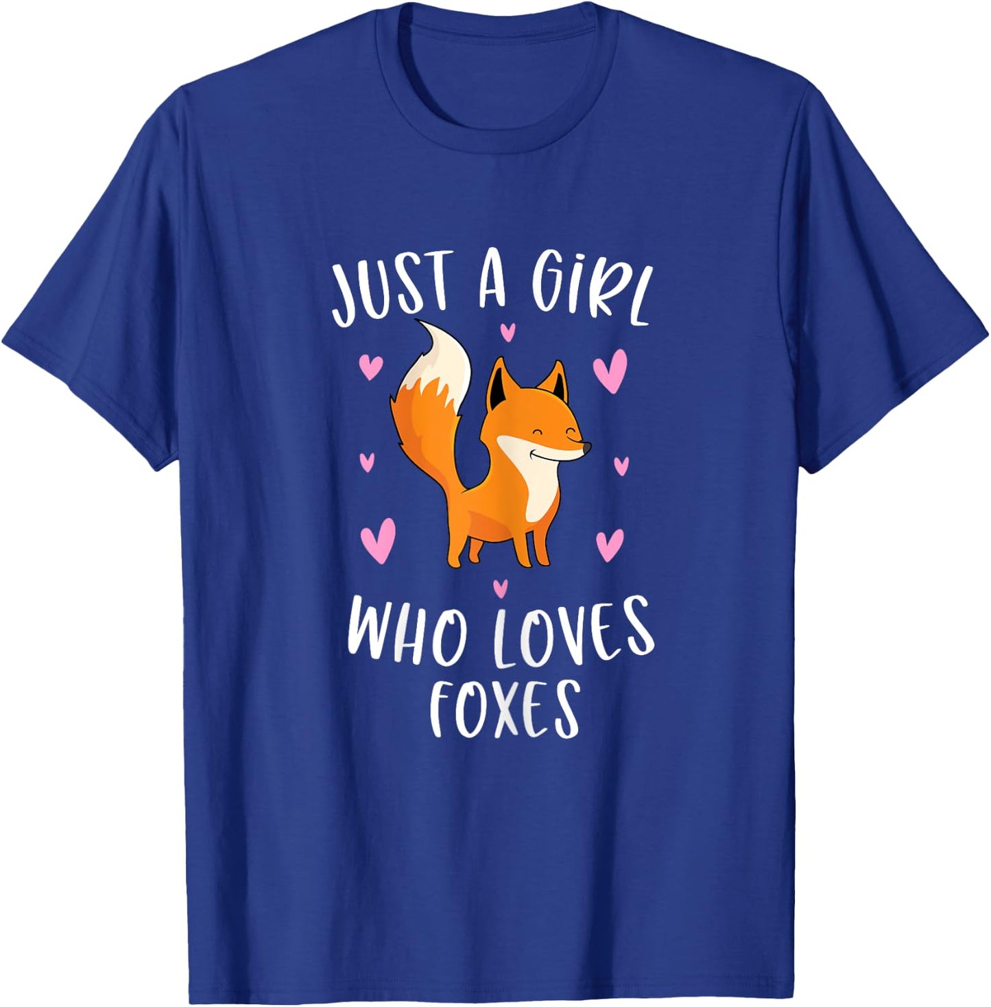 Just A Girl Who Loves Foxes Funny Fox Gifts For Girls T-Shirt - T-Shirt | Royal