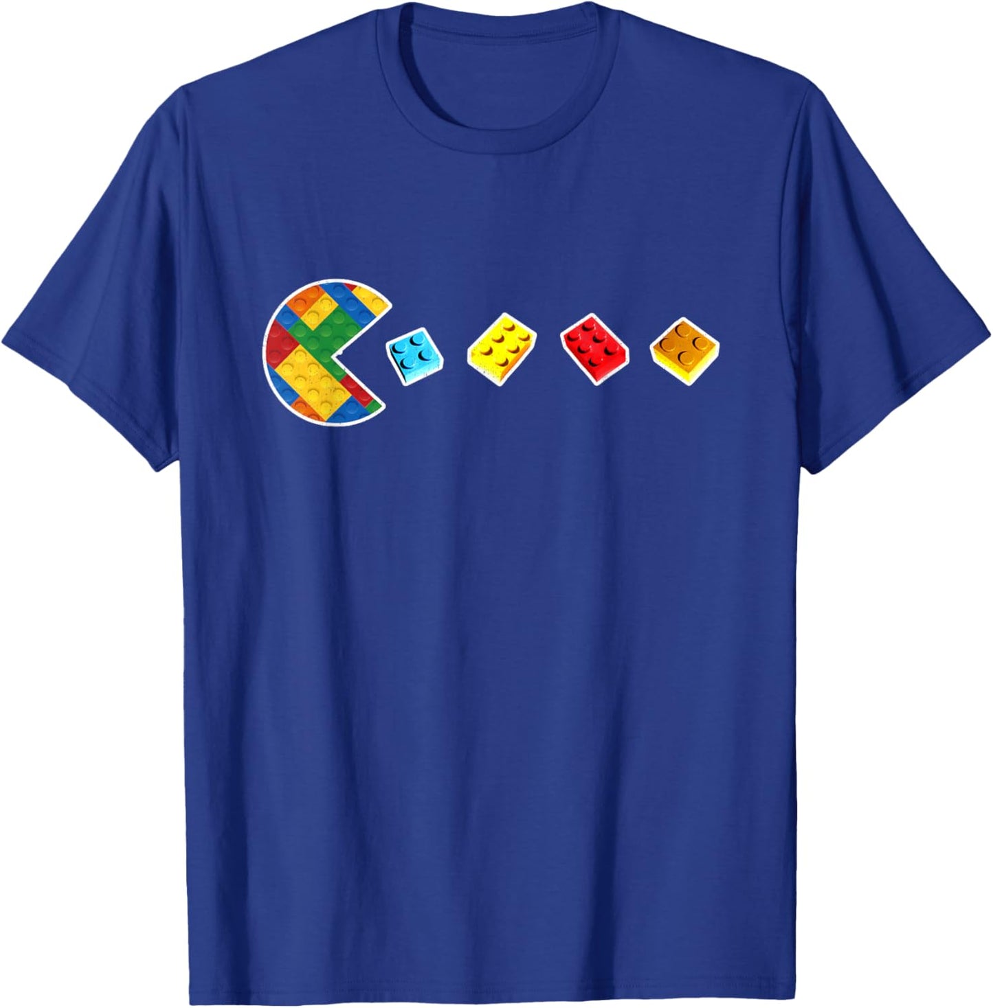 Funny Building Blocks Gamer Master Builder Brick Lover Kids T-Shirt - T-Shirt | Royal