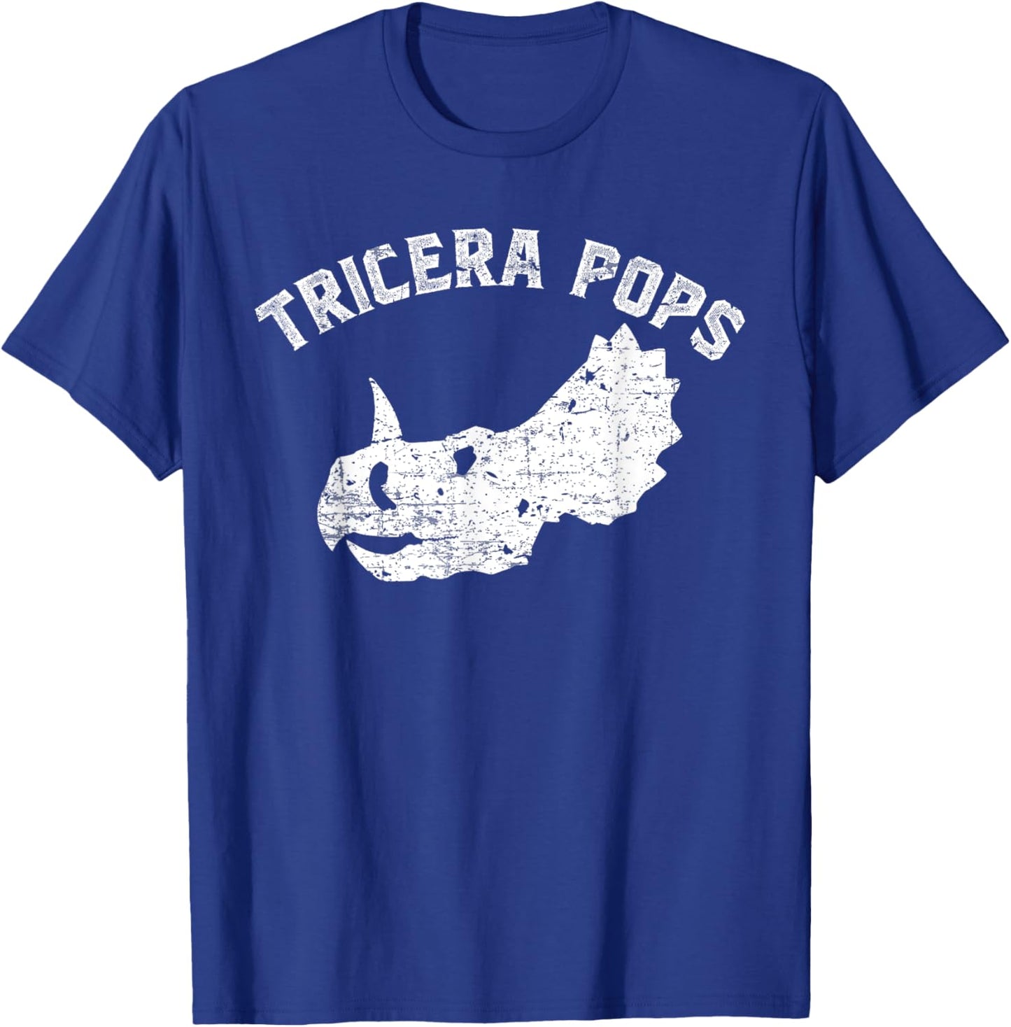 Tricera Pops Funny Dinosaur Dad Triceratops Gift T-Shirt - T-Shirt | Royal