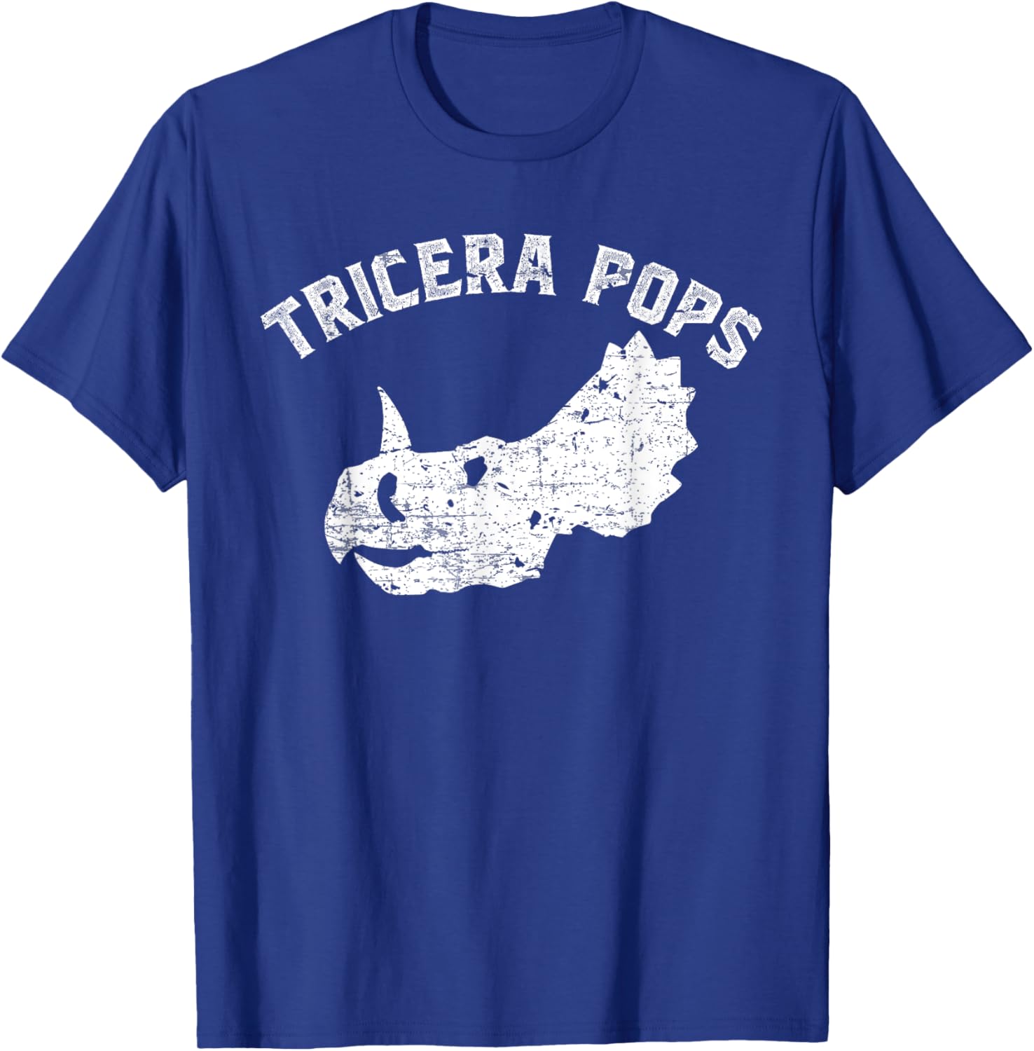 Tricera Pops Funny Dinosaur Dad Triceratops Gift T-Shirt - T-Shirt | Royal