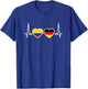 Kolumbien Deutschland Herzschlag Flagge Deutsch Kolumbianer T-Shirt - T-Shirt | Royal